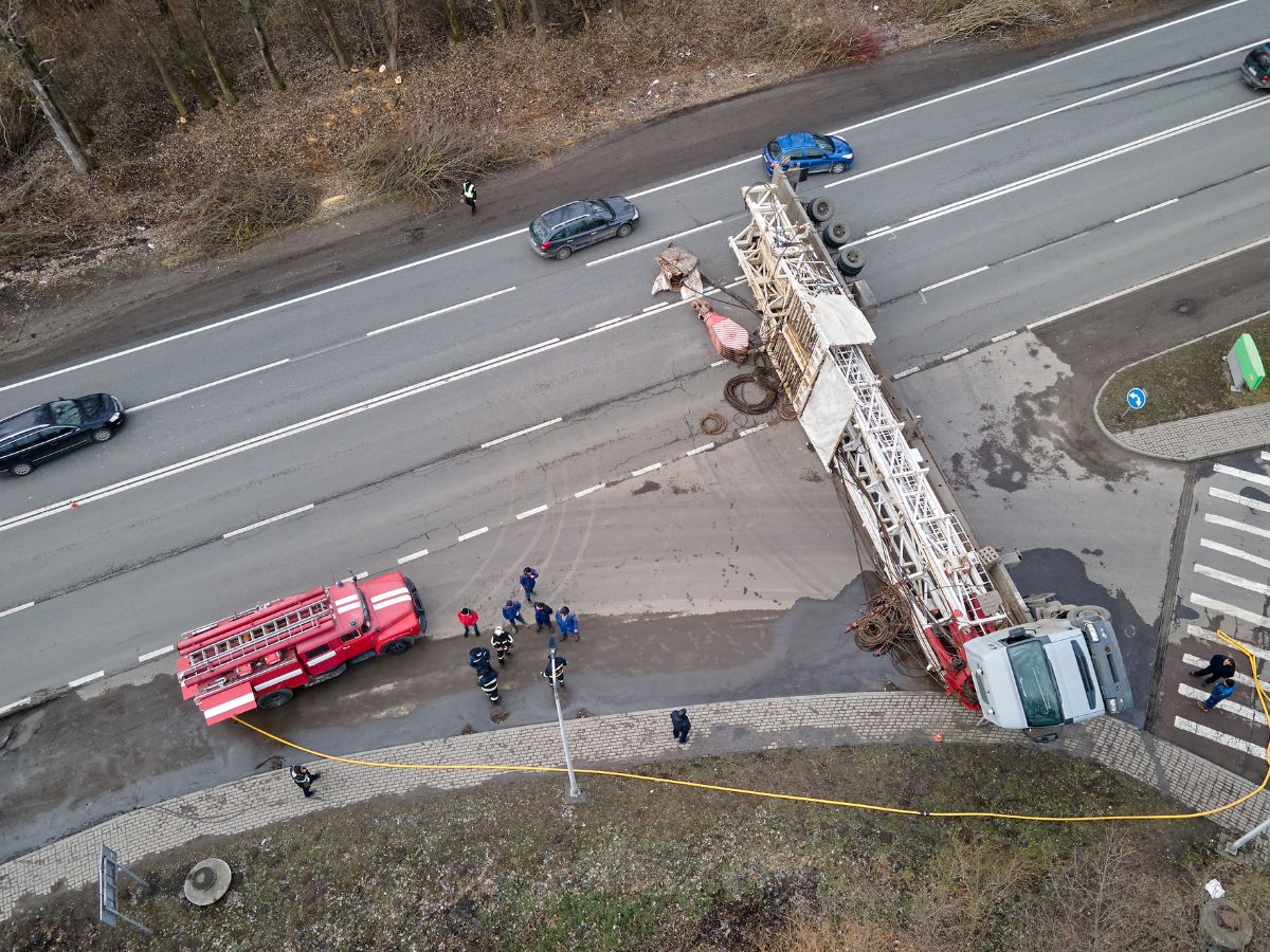 accident aerial view