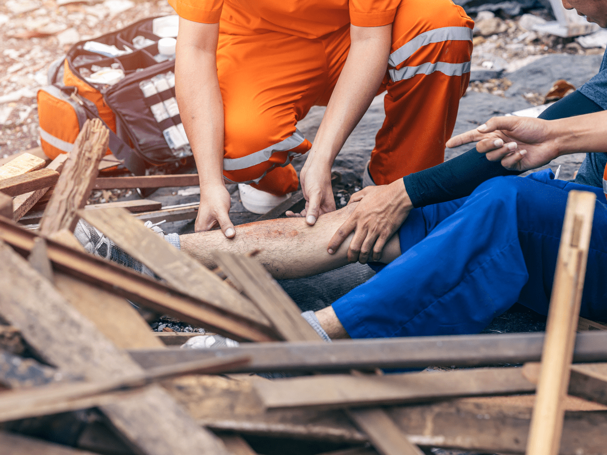 person injured at work